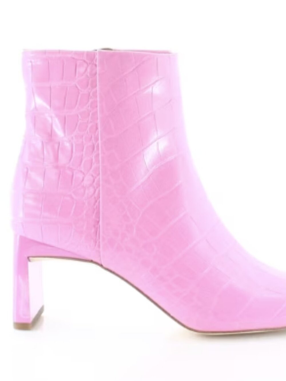 Circus by Sam Edeleman Tammie Pink Croc-Embossed Booties - Size 9.5